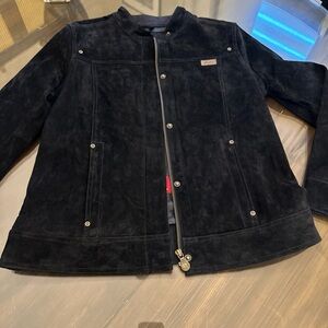 Indian Motorcycle company Women's Black Suede Leather Jacket small